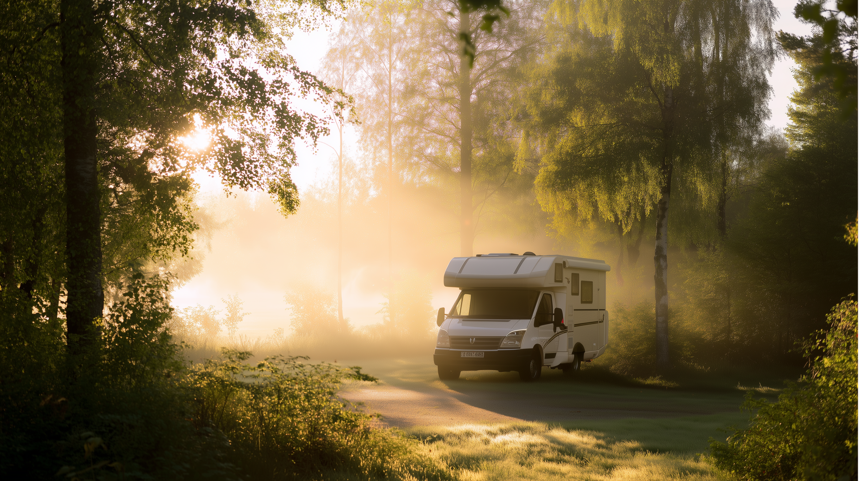 Wohnmobil in der Natur