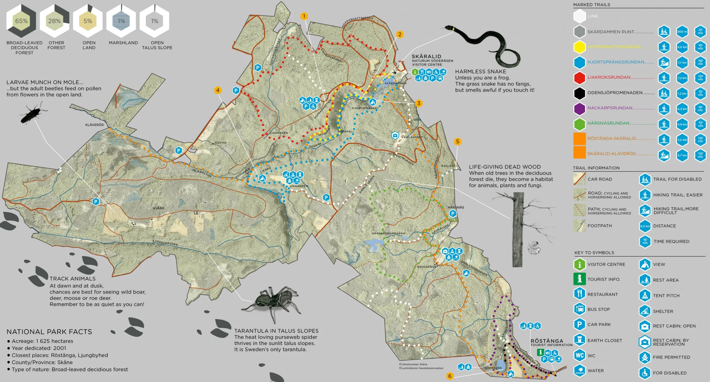 Map of Söderåsen national park in English