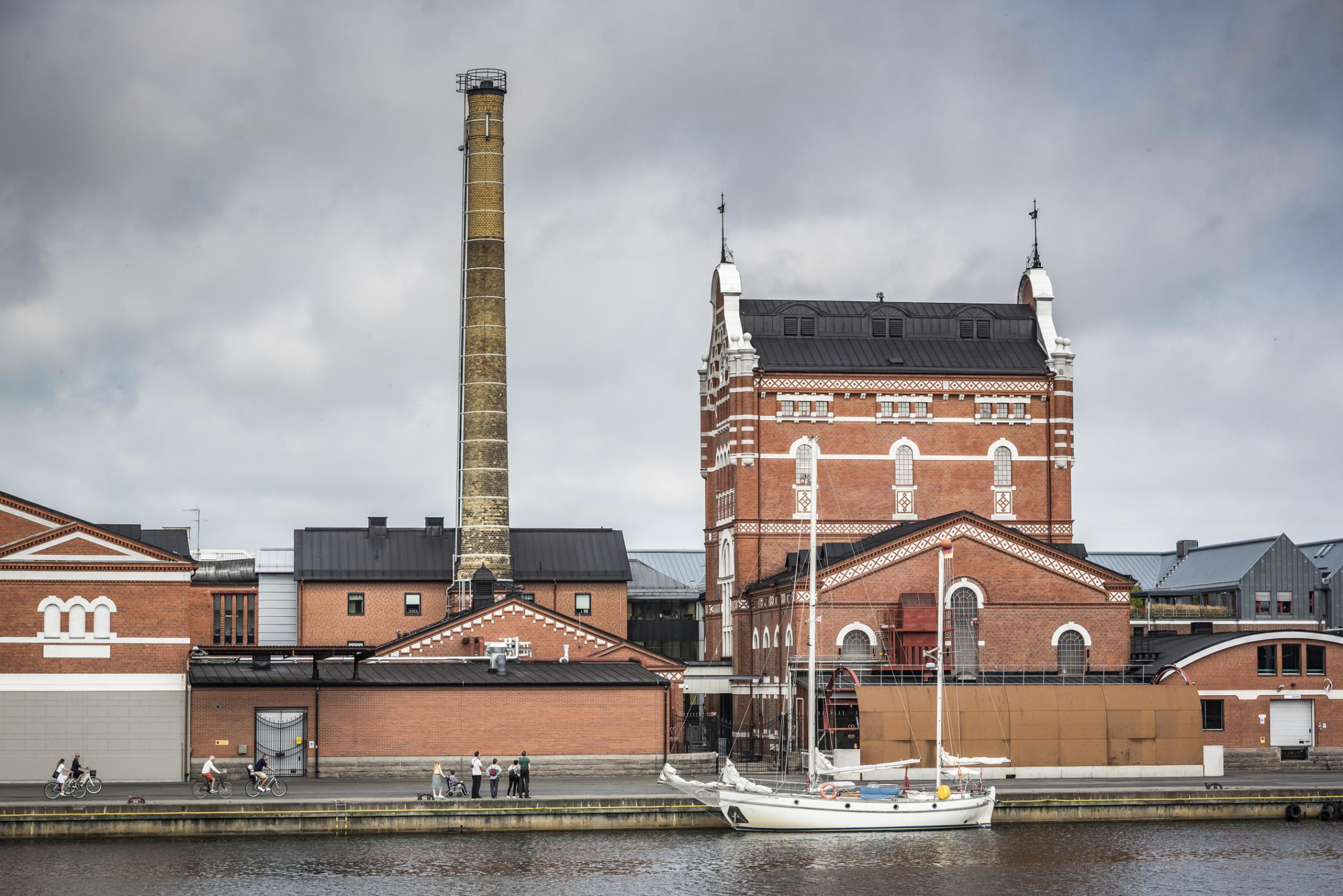 A factory area in Åhus where Absolut Vodka has its manufacture