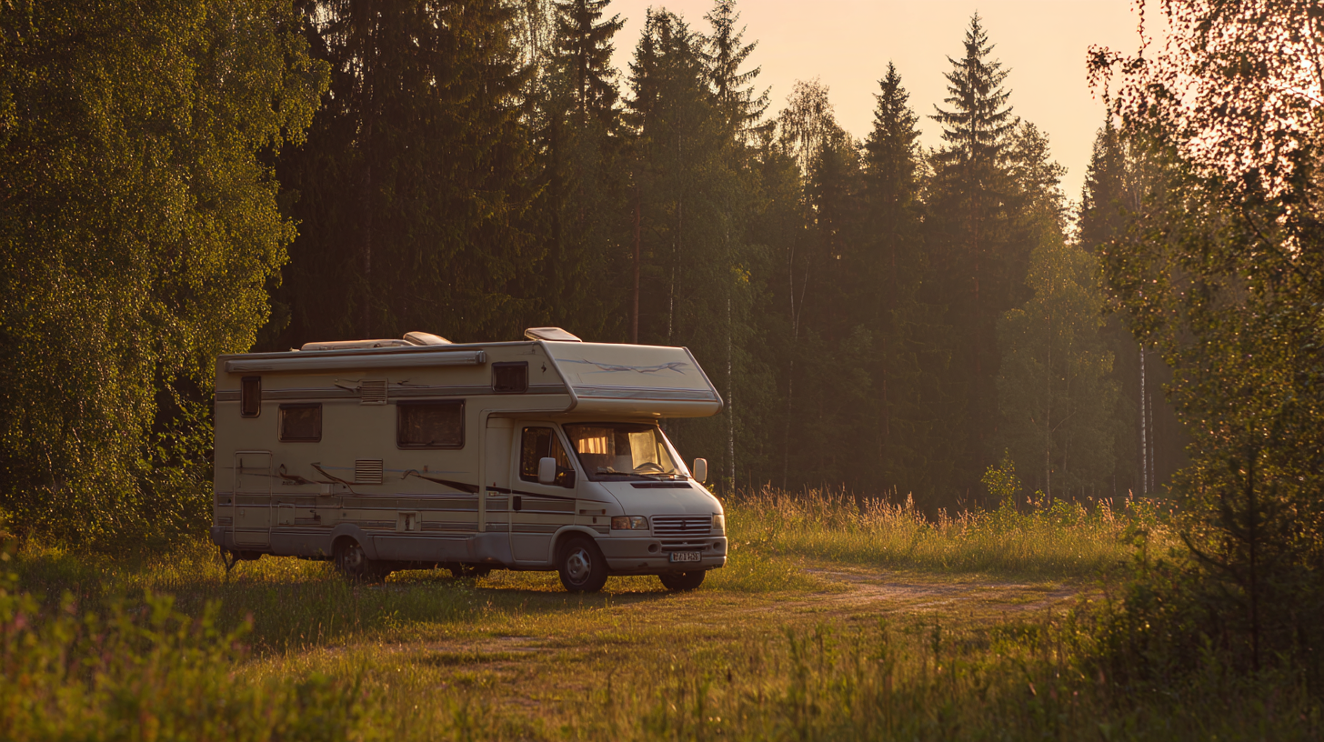 Wohnmobil in der Natur