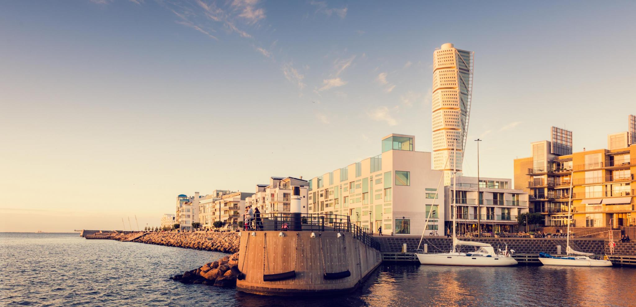 The west port in dusk