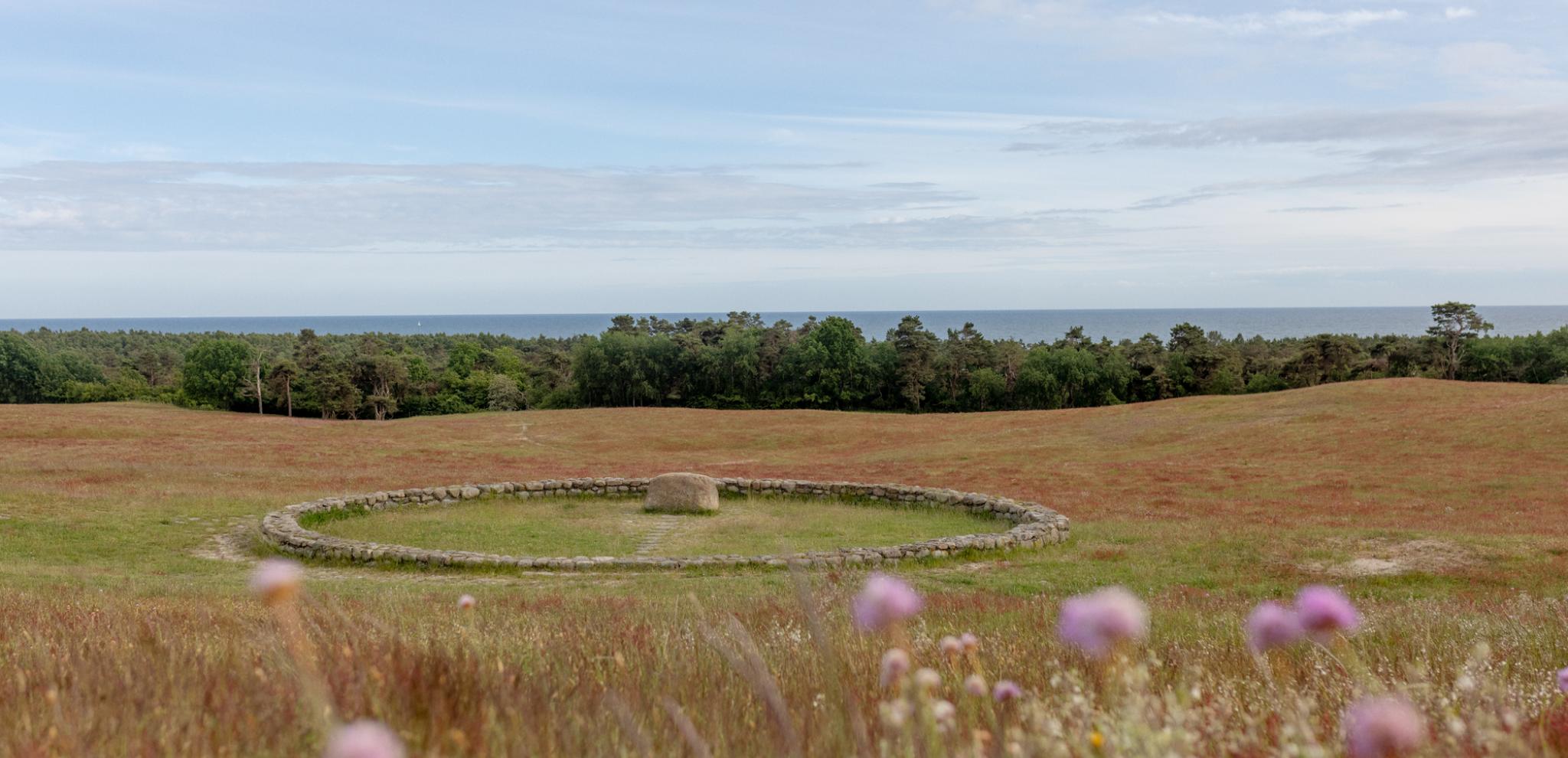 Meadow at Backåkra with the Meditation Ring