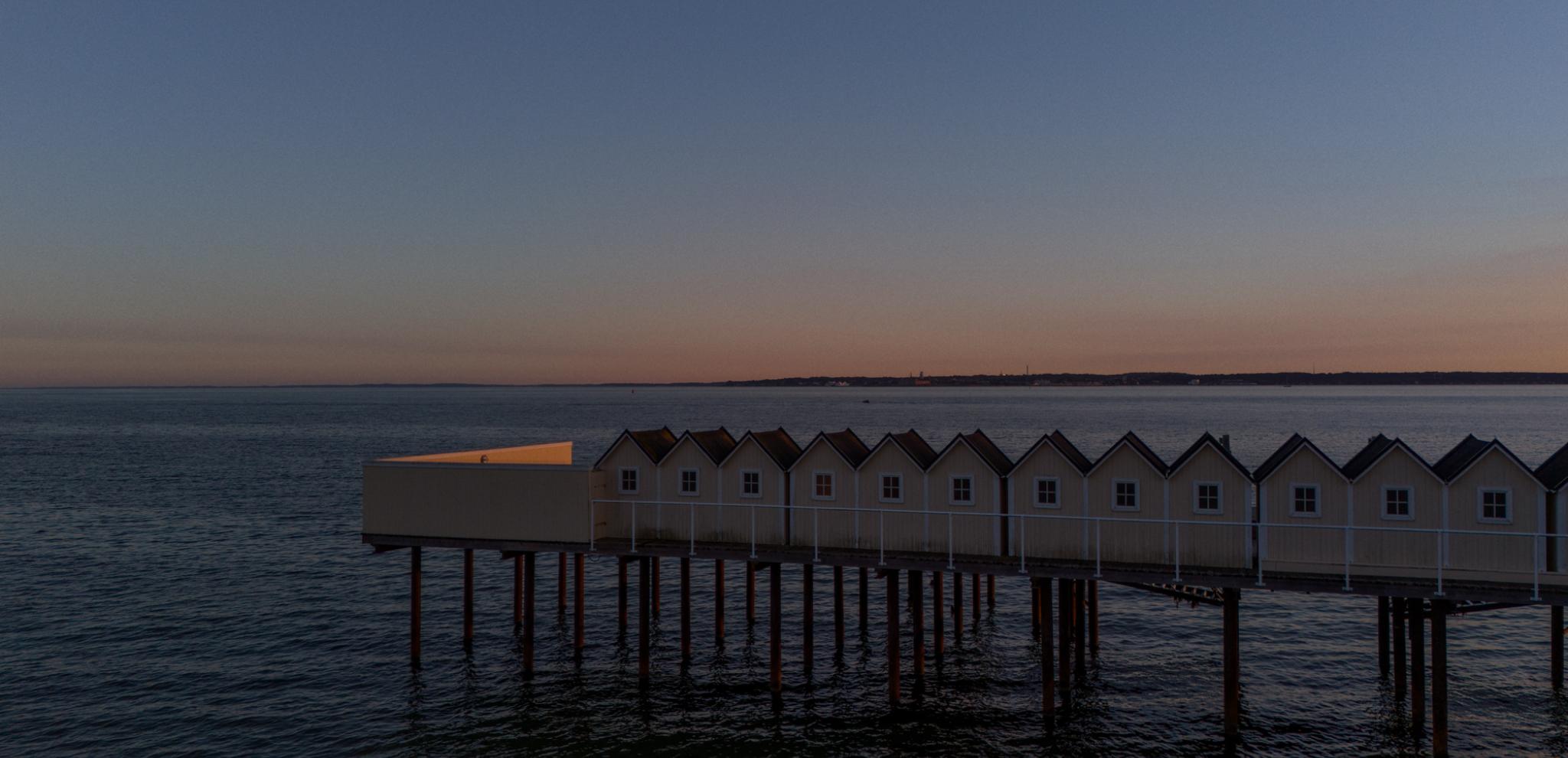 Huts by the sea at Pålsjöbaden