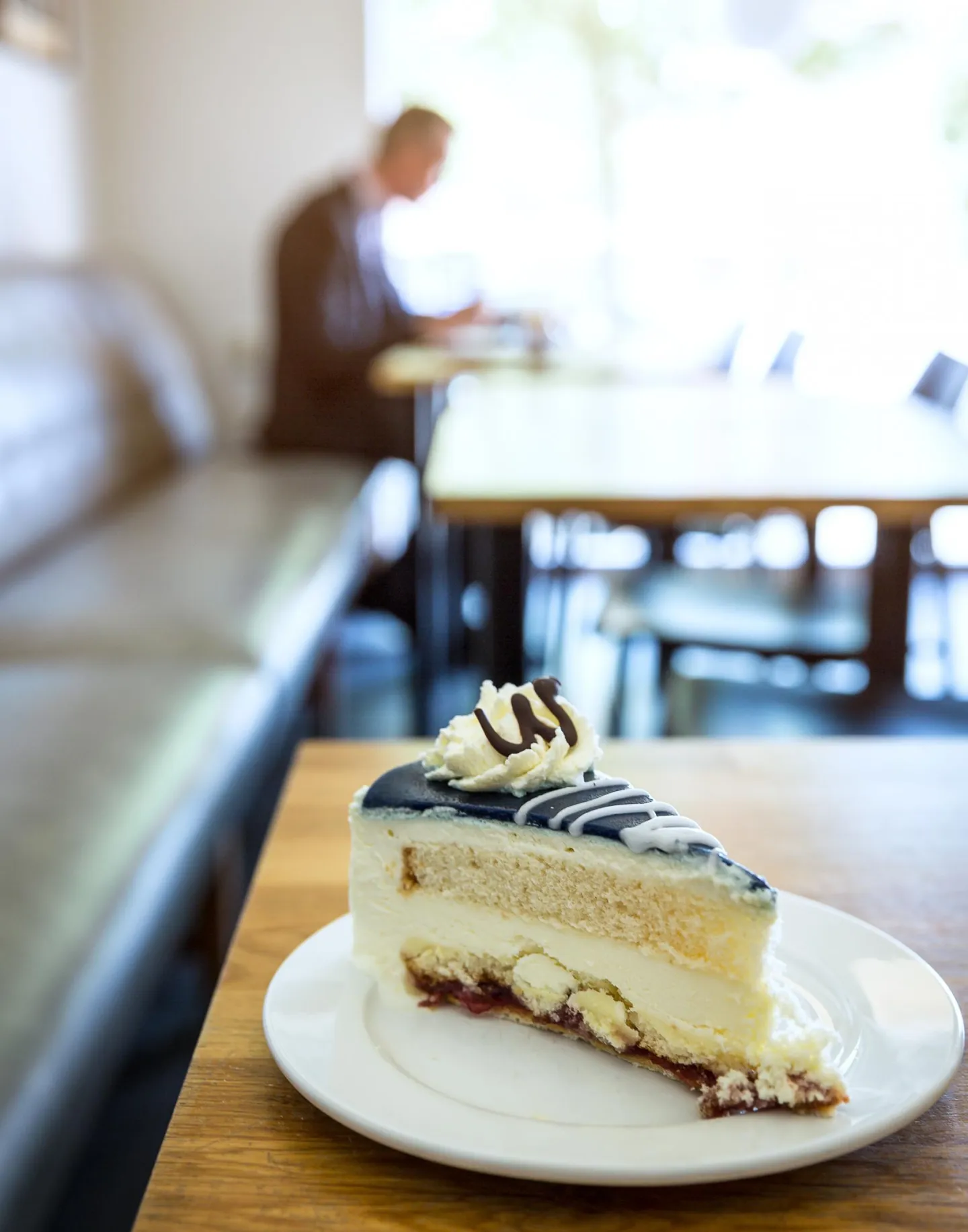 A wallander pastry at a café in Ystad
