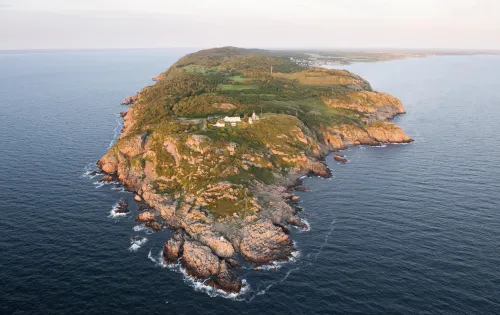 En vy från ovan över Kullaberg halvön 