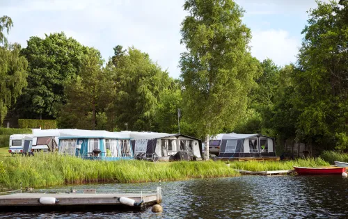 Camping by lake Immeln in Skåne