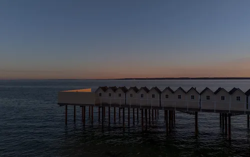 Huts by the sea at Pålsjöbaden