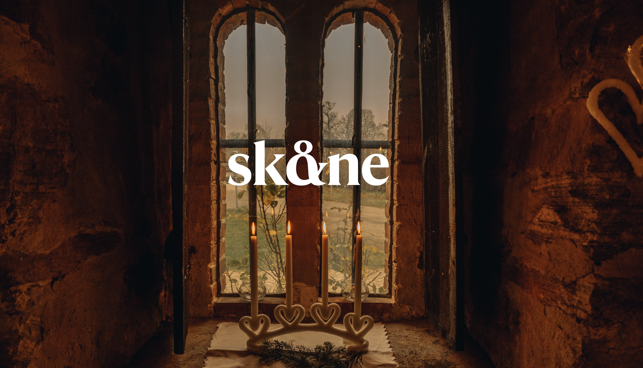 Window in a Christmas setting