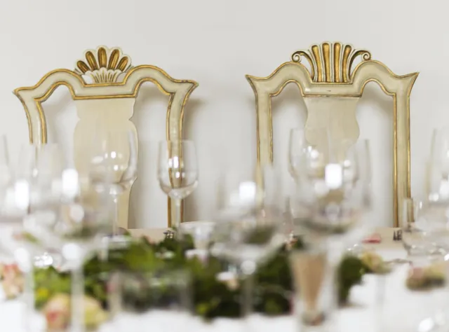 A table set for dinner at the Wine Castle of Kronovall 