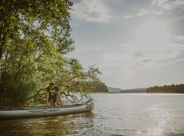 Canoeing at Ivösjön