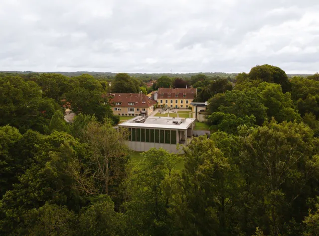 Drone view of the spa