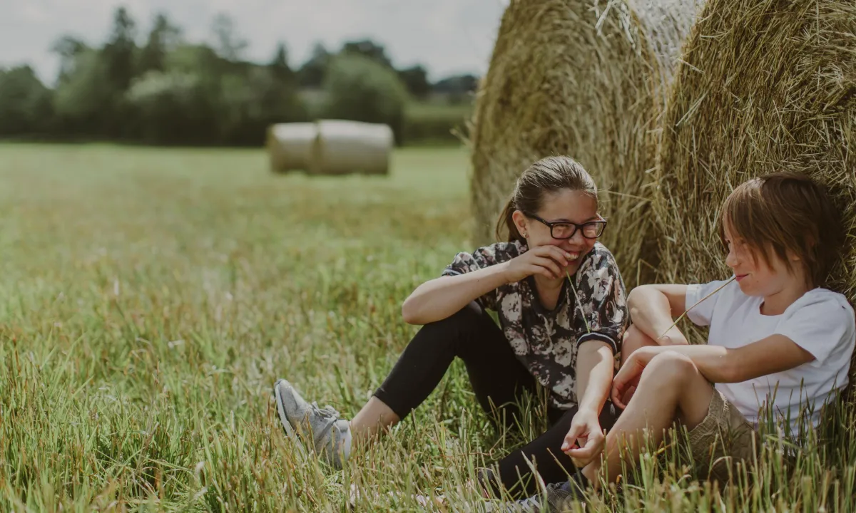 kids in the fields